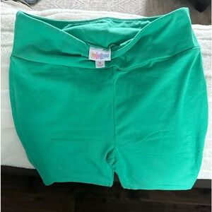 Green biker shorts RUNS SMALL